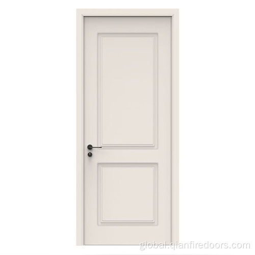 Entry Doors Modern solid wooden single leaf entry door Supplier